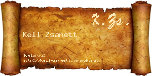 Keil Zsanett névjegykártya